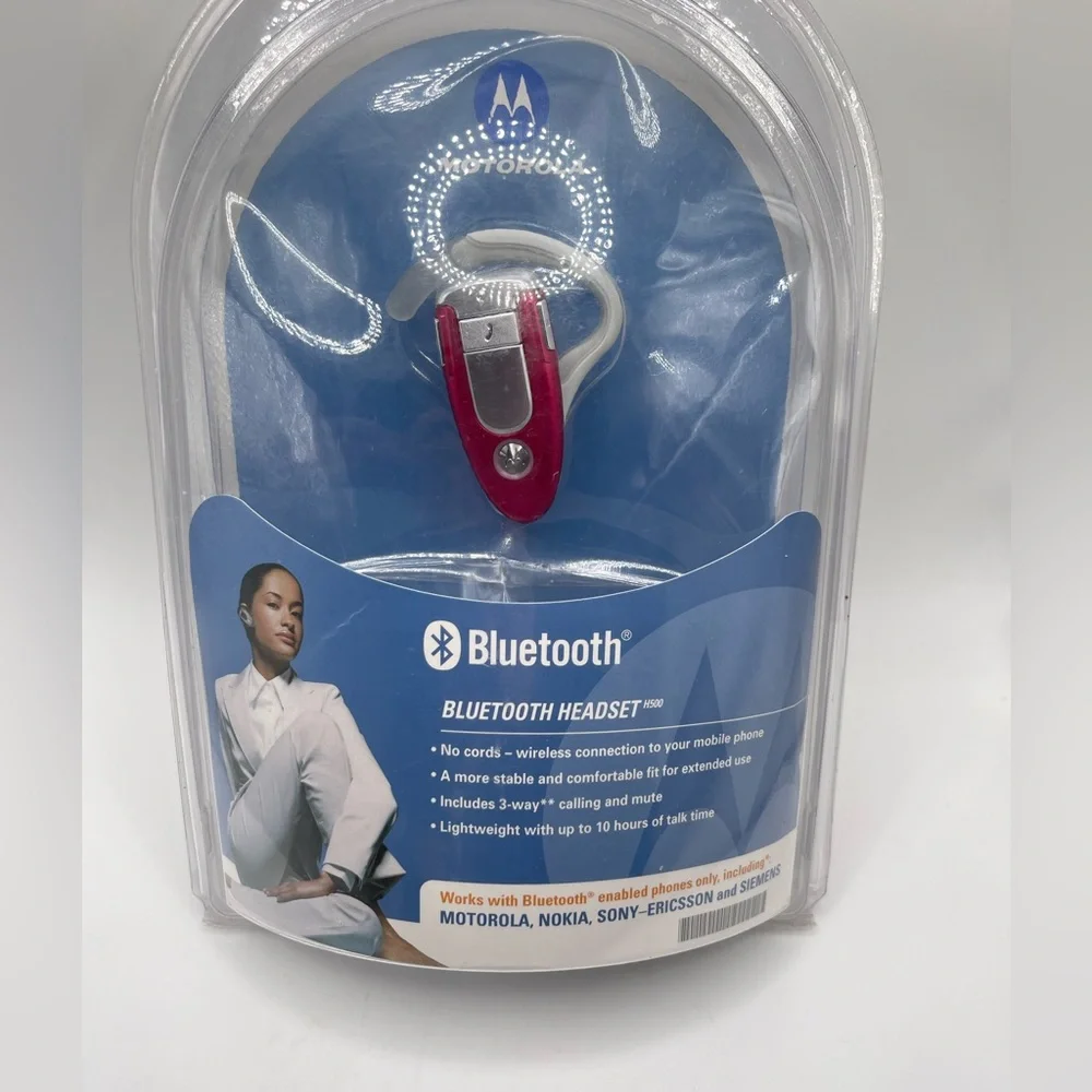 Motorola H500 Bluetooth Wireless Headset - Maroon Red (89243H) *FACTORY SEALED*🔥